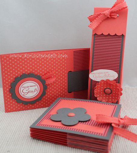 Minialbum, Schachtel und Karte