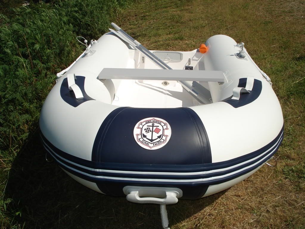9 ' Fiberglass Ridgid Bottom Inflatable boat Dalby's Service Ltd