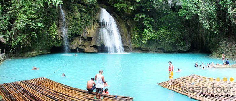 Thác nước Kawasan nơi bạn có thể dùng bè để vượt suối | OpenTour